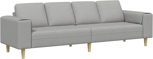 Gecheer Sofa Set Cloud Grey Fabric, Modern Sofa for Living Room Bedroom Playroom 3335089 - QUORE