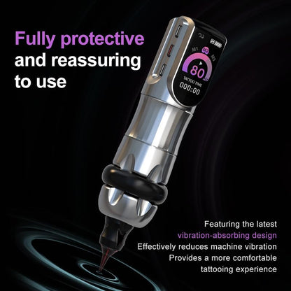 OG Pioneer Inspiration, draadloze tattoo-pen met schokabsorptie en dual mode-besturing voor professionele tattoo-artiesten, 4,2 mm, zwart