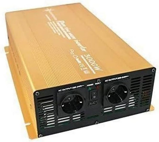 Omvormer - spanningsomvormer 12V 300 tot 3000 Watt zuivere SINUS met echte Power USB 2.1A Gold Edition ... (3000-6000 Watt)
