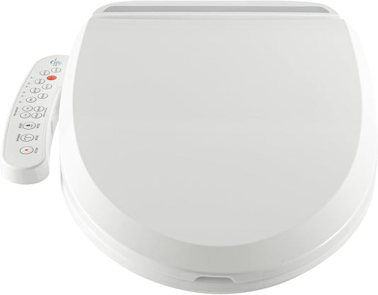 Electric Intelligent Smart Toilet Seat, Toilet Bidet for Toilets with Mouthpiece, Japanese Toilet with Water Jet, Temperature Adjustable Shower, Bidet, Heated Seat - QUORE