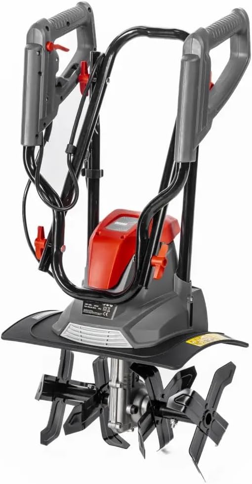 Garden DED8709 Elektrische motorhak, sterk 1050 W, werkbreedte 36 cm, kunststof metaal, ergonomisch lichtgewicht, 7,3 kg, tuinfrees, voorgevormde, ergonomische handgreep