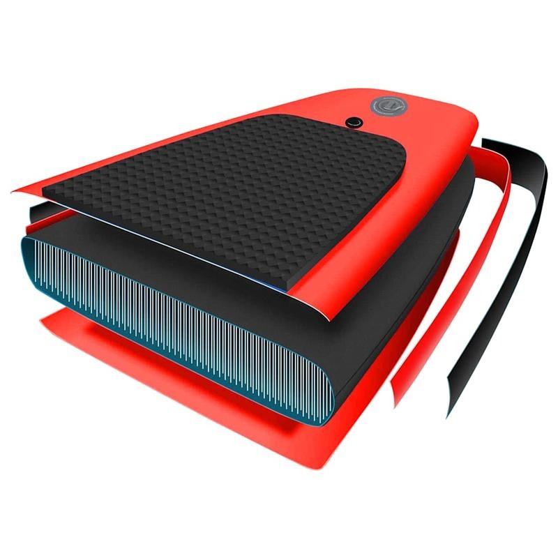 Opblaasbare Paddleboard – SUP Board – Stand Up Paddle – Watersport Board – PVC Constructie – 300 x 76 x 10 cm – Inclusief Pomp En Zitje - QUORE