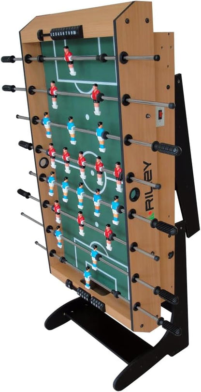 Riley 12-in-1 4ft multi-purpose table, including table football and billiards, with whiteboard and real electric air hockey table, complete with all accessories for all games - QUORE