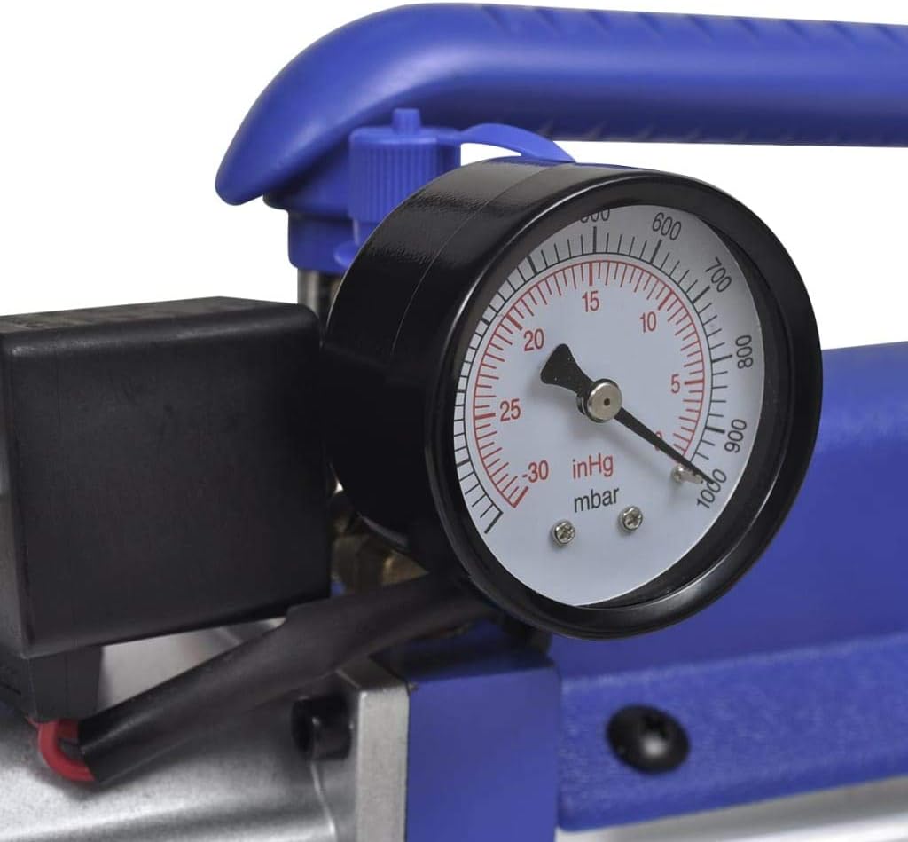 Vacuümpomp – Vacuum Pump – Vacuüm Pomp – Single-Stage Pomp – Verdeelstuk Pomp – 250W Motor – 4-weg Verdeelstuk met Drukmeter