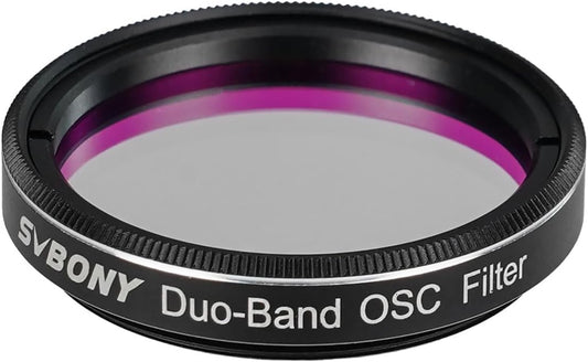 SVBONY SV220 Telescoopfilter, Dual-Band Nevelfilter, H-Alpha en O-III Smalbandfilter voor One-Shot Kleurencamera's, lichtvervuilingsfilter voor astrofotografie (3,2 cm)