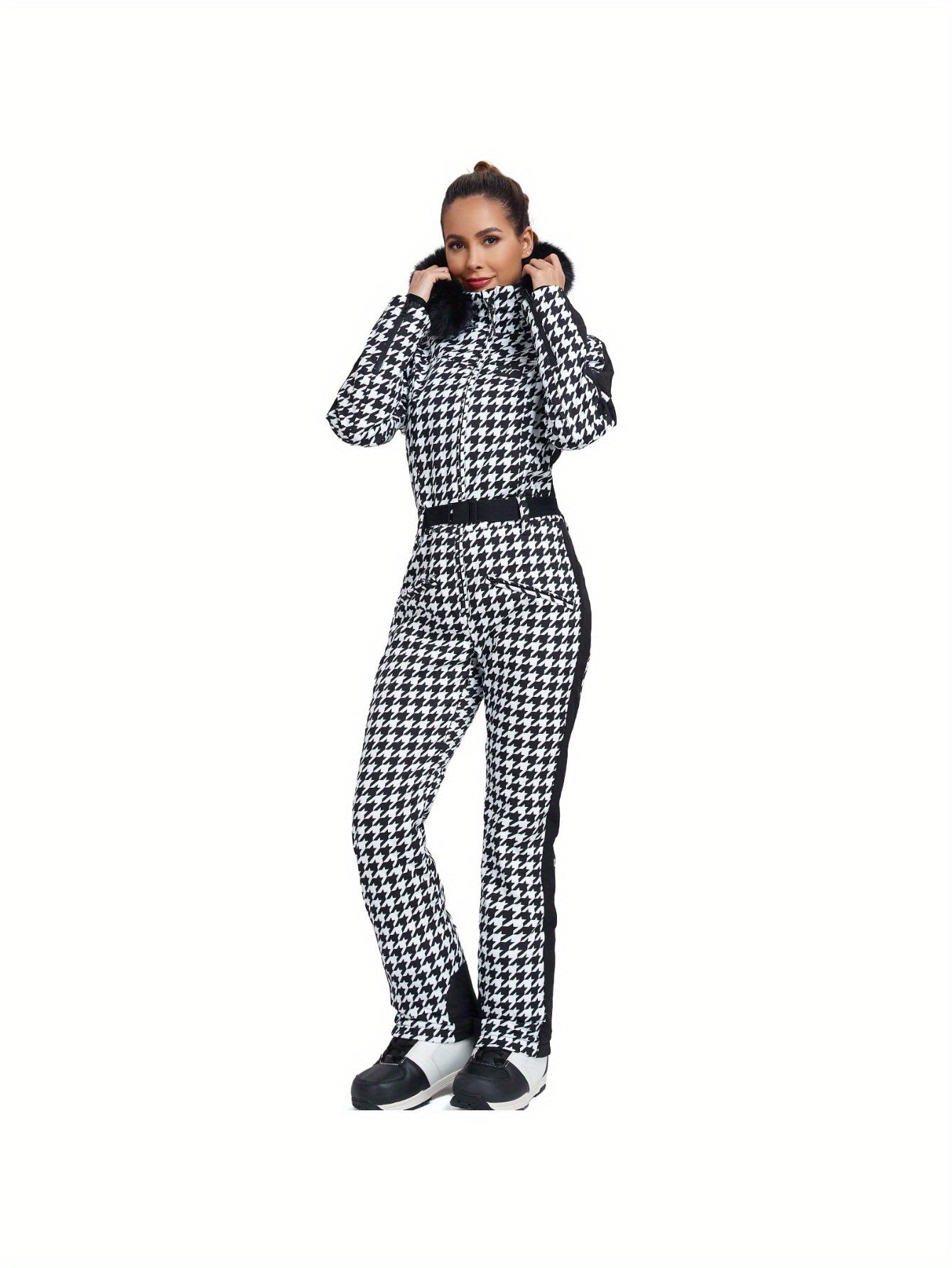 Dames Ski Overall – Ski Jumpsuit – Wintersport Pak – Snowpak – One-Piece Skikleding – Met Capuchon – Warm & Comfortabel – Machinewasbaar Polyester