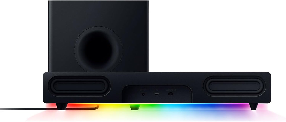 Razer Leviathan V2 - Soundbar met subwoofer voor pc-gaming (THX Spatial Audio, Bluetooth 5.2, Razer Chroma RGB) Zwart