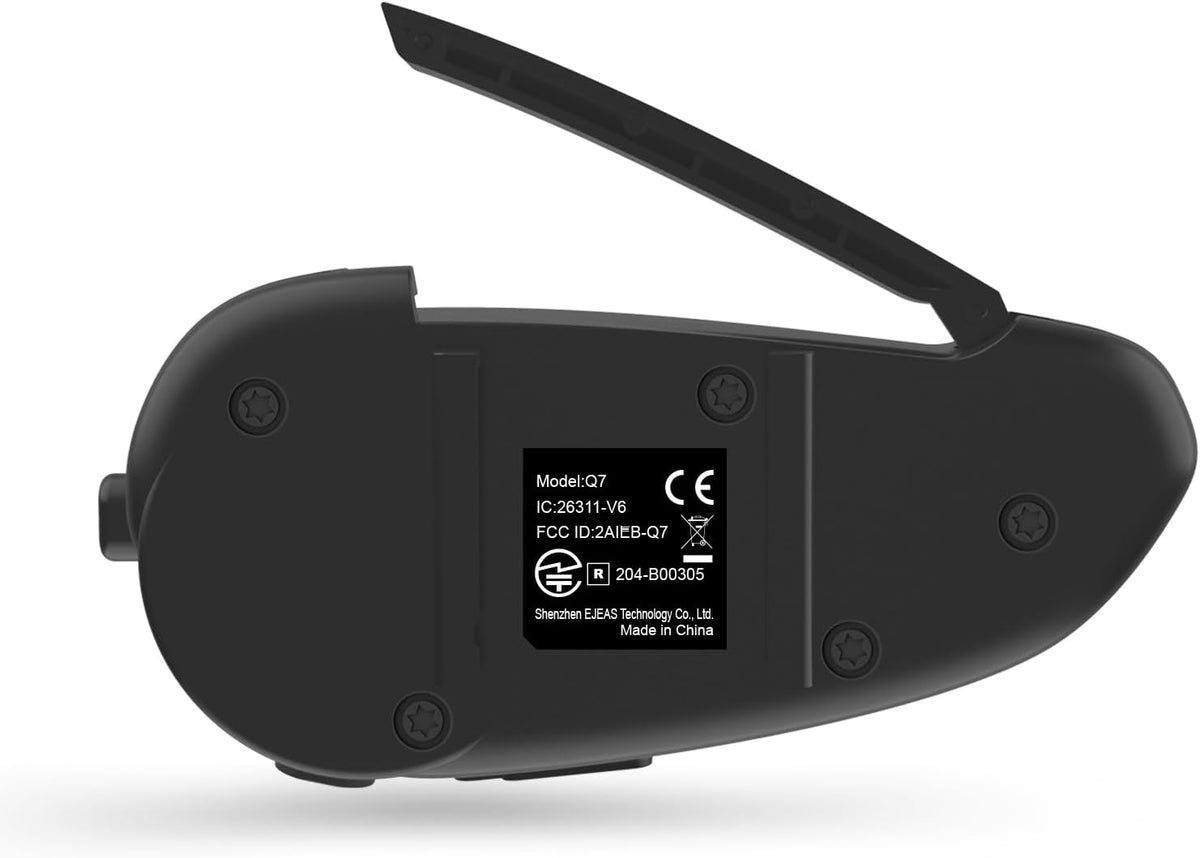 EJEAS Q7 verbeterde helm intercominstallatie, Bluetooth 5.1 intercom communicatiesysteem (2 stuks)