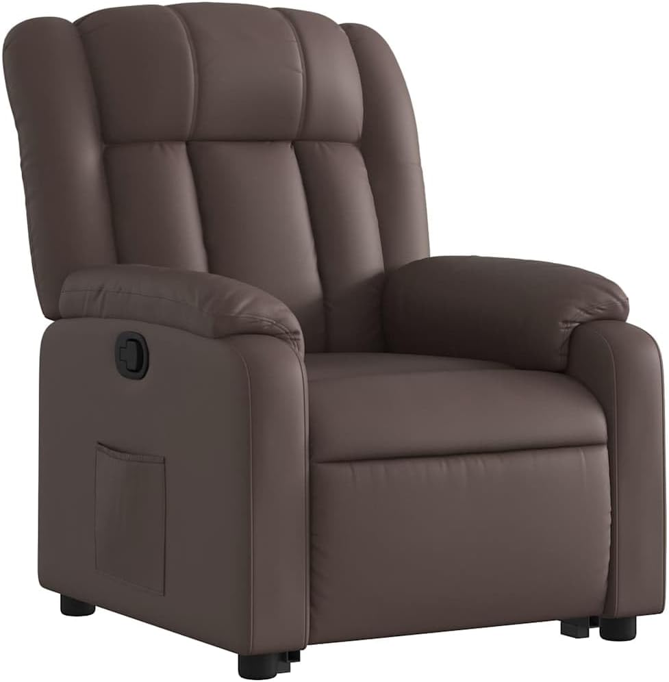 Relaxstoel met Opstahulp – Elektrische Stoel – Tv-Stoel – Ligstoel – Relaxfauteuil – Kunstleer Bekleding – Handmatige Ligfunctie – Stevig Frame