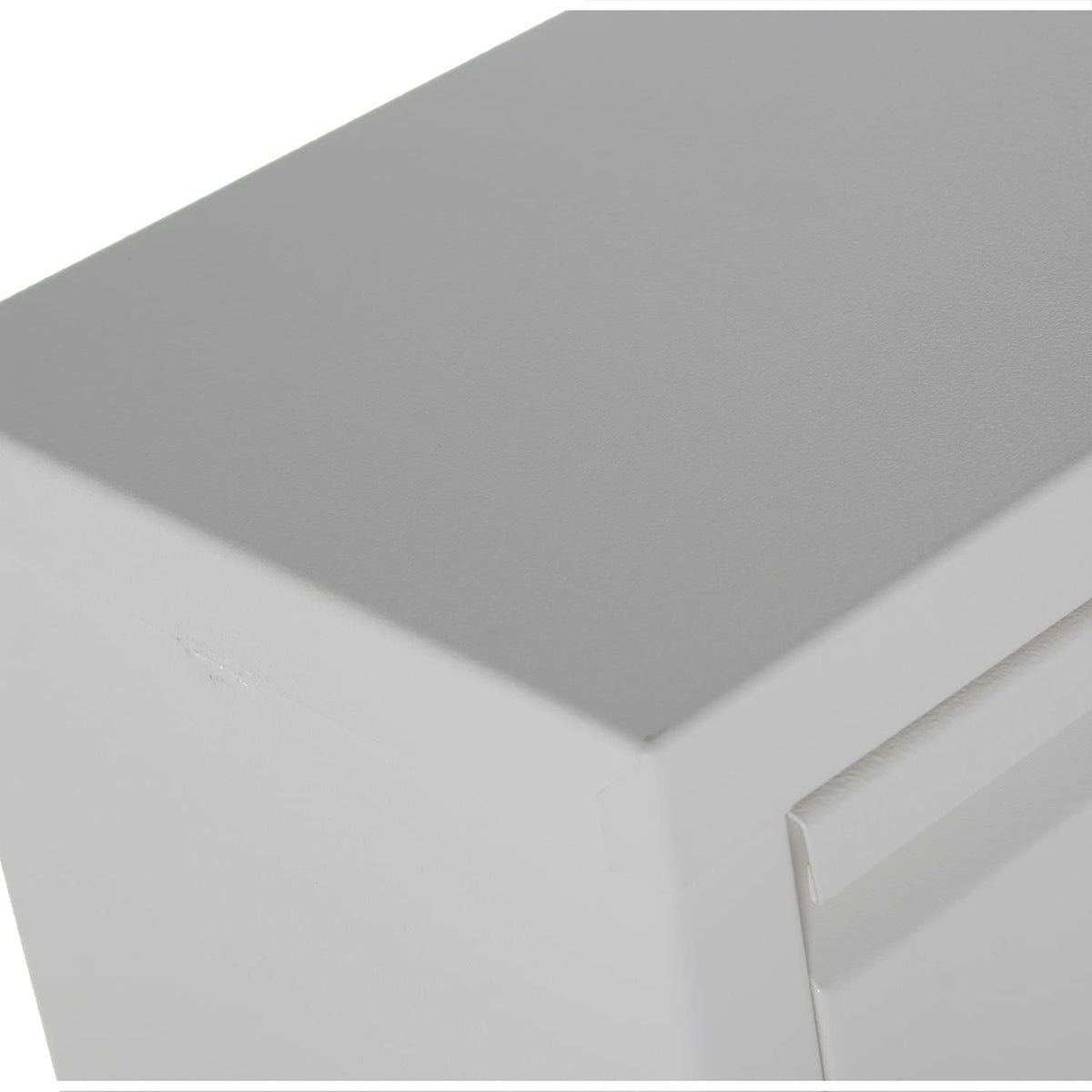 DRW Schoenenkast met 5 laden van metaal met ventilatieopeningen, wit, 50 x 15 x 170 cm