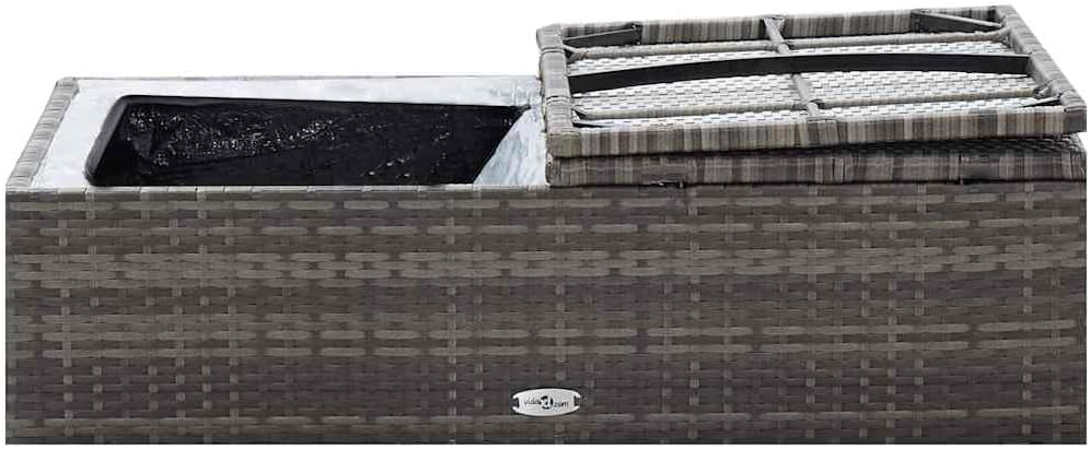 vidaXL Lounge Set with Cushions 2-piece Garden Set Furniture Set Garden Garden Furniture Set Lounge Furniture Set Lounge Furniture Lounger Furniture Poly Rattan Grey - QUORE
