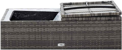 vidaXL Lounge Set with Cushions 2-piece Garden Set Furniture Set Garden Garden Furniture Set Lounge Furniture Set Lounge Furniture Lounger Furniture Poly Rattan Grey - QUORE