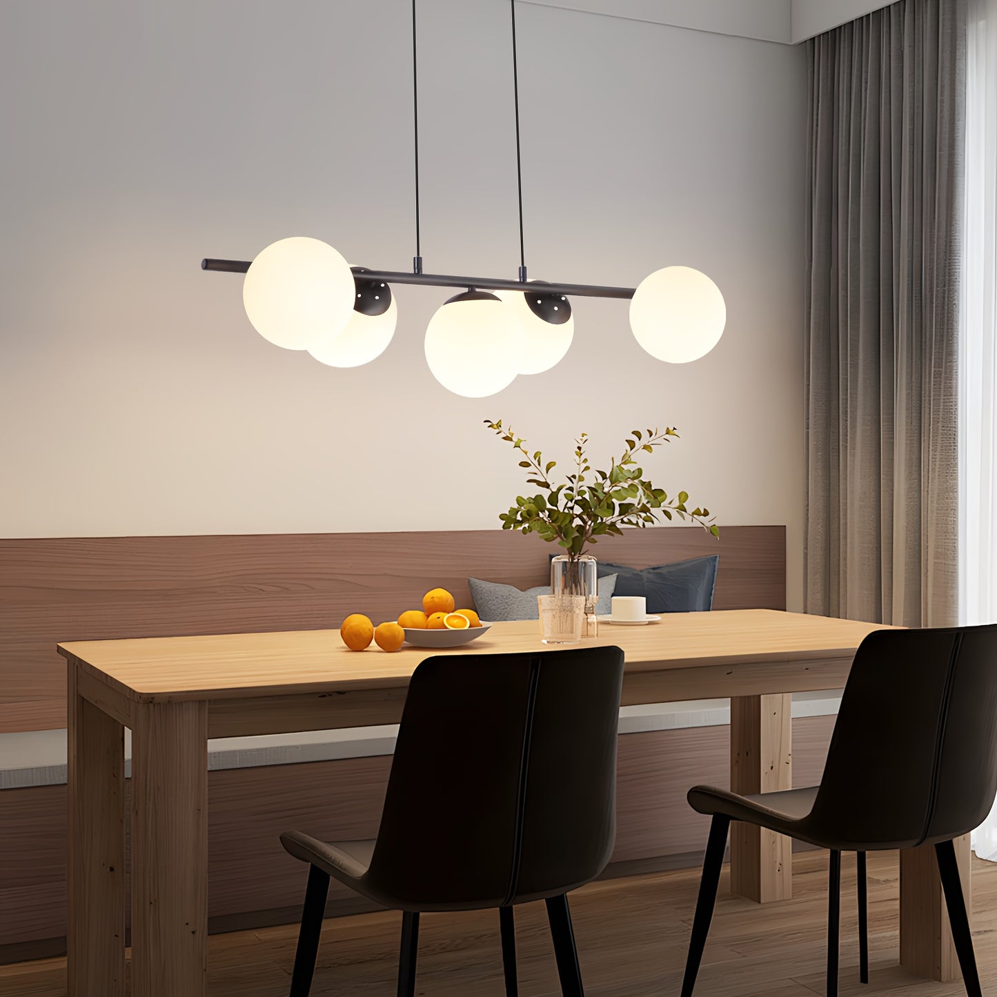 Hanglamp – Pendellamp – Plafondlamp – Glazen Lamp – Eettafellamp – Goudkleurig – Verstelbare Hoogte Tot 150 cm – Melkglas Zachte Lichtverspreiding