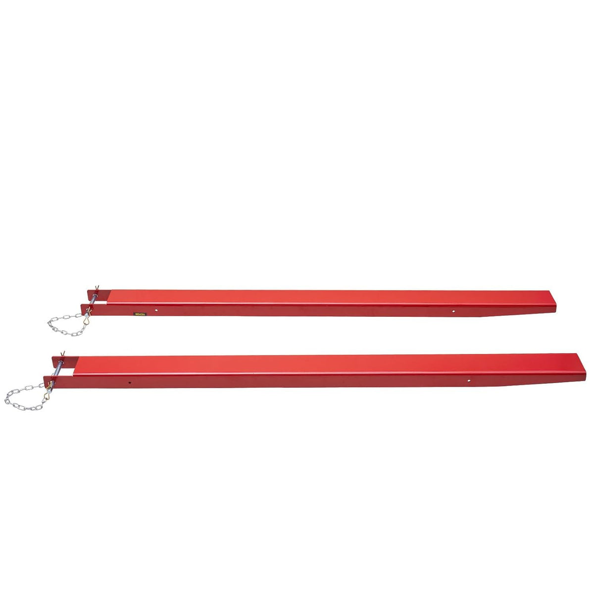 VEVOR Pallet Fork Extension 2090 x 115 mm, Fork Extension for Forklift Truck, 1 Pair, Carbon Steel with Pins for Moving and Transporting Heavy Large Loads, Red