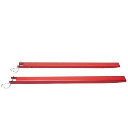VEVOR Pallet Fork Extension 2090 x 115 mm, Fork Extension for Forklift Truck, 1 Pair, Carbon Steel with Pins for Moving and Transporting Heavy Large Loads, Red