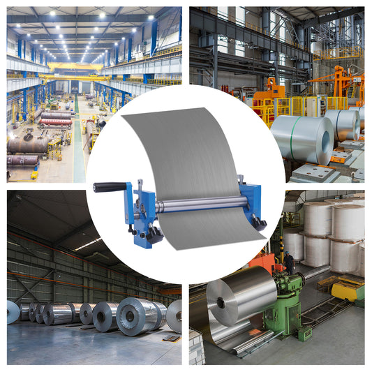 Handmatige Slip Roll Bender – Metaalbender – Plaatbuiger – Rolmachine – Staalbuiger – Instelbare Rollen – Geen Elektriciteit Nodig – Blauw