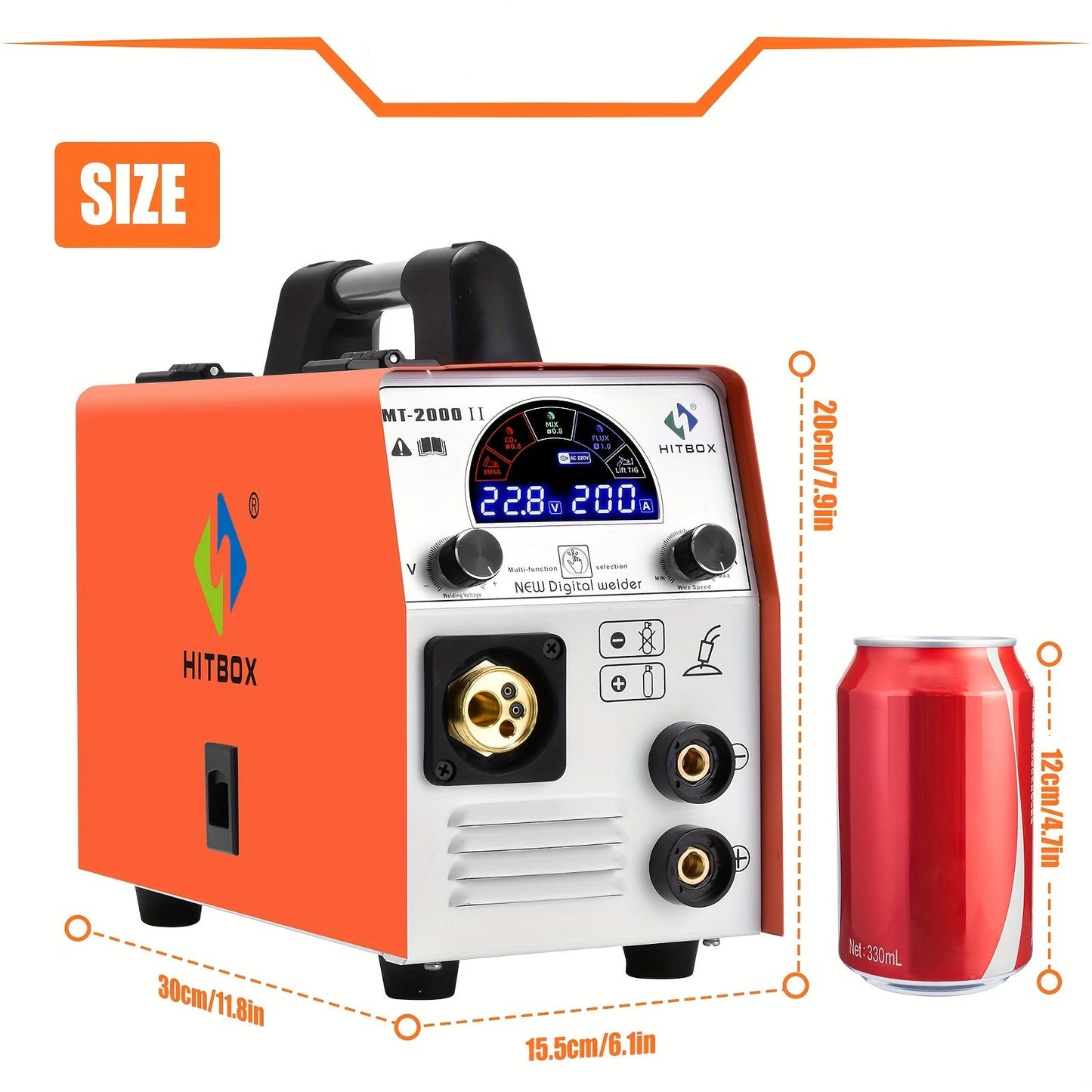Lasapparaat – Mig Lasmachine – Tig Lasmachine – Elektrode Lasmachine – Multifunctioneel Lasapparaat – 4-in-1 Modus – Digitaal Display – Oververhitting Beveiliging