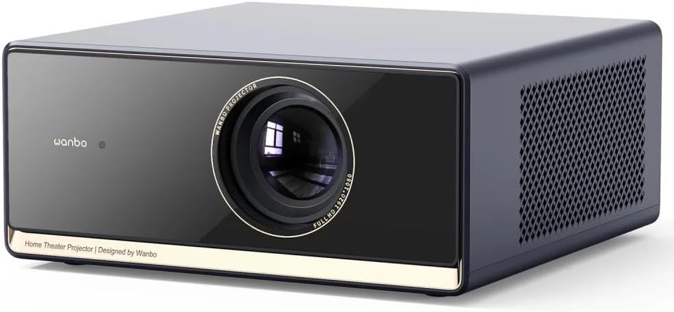 WANBO Beamer 4K HDR10, Google TV/Netflix Officiële/1100 ANSI, Autofocus Keystone, Stil 26 dB, Native 1080P FHD, 2.4/5G WiFi Bluetooth, Spraakbediening, X5 Pro Smart Projector for Home/Outdoor/Gaming