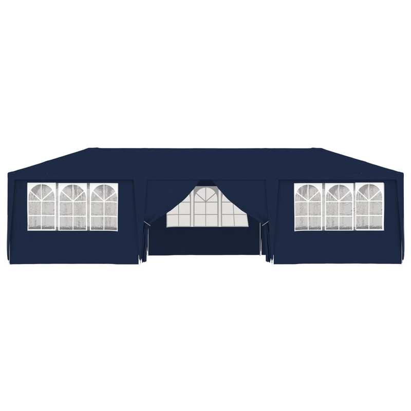Professionele Partytent – Feesttent – Evenemententent – Tuintent – Buitenluifel – Blauw – 4x9 Meter – Waterafstotend Polyester 90 g/m²