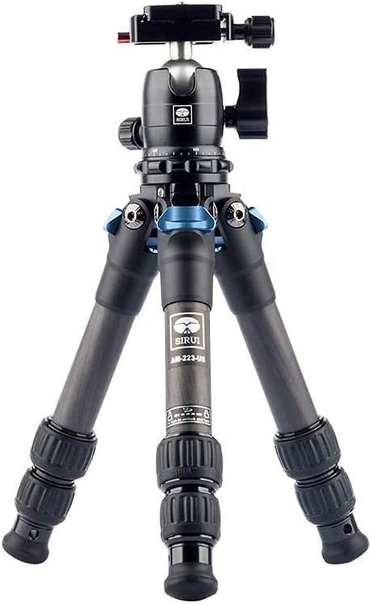 Mini Statief Zwart – Camerastatief – Reisstatief – Tafelstatief – Compact Statief – Koolstofvezel – 360° Balhoofd