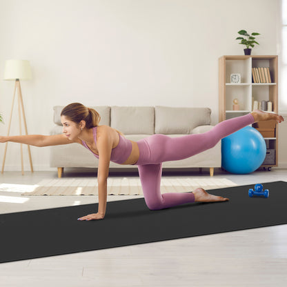 Fitnessmat – Yogamat – Pilatesmat – Workoutmat – Trainmat – Extra Groot 12x6ft – Antislip PVC 7mm Dikte