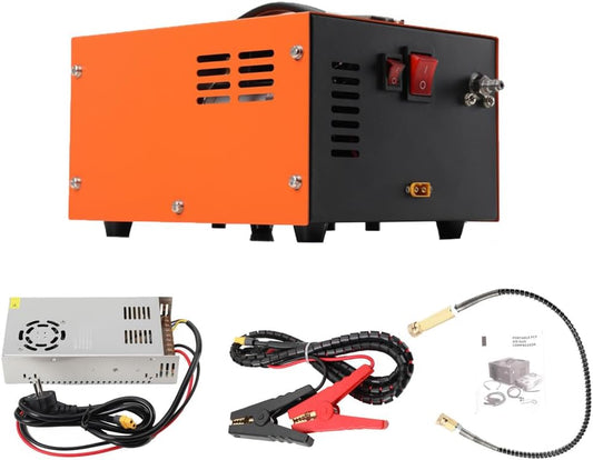300 W PCP Hogedrukluchtcompressor, 30 MPa/300 Bar/4500 PSI draagbare PCP luchtcompressor, hogedrukluchtpomp, handmatige uitschakeling, compressor, luchtpomp voor opblaasfles, PCP-inflator
