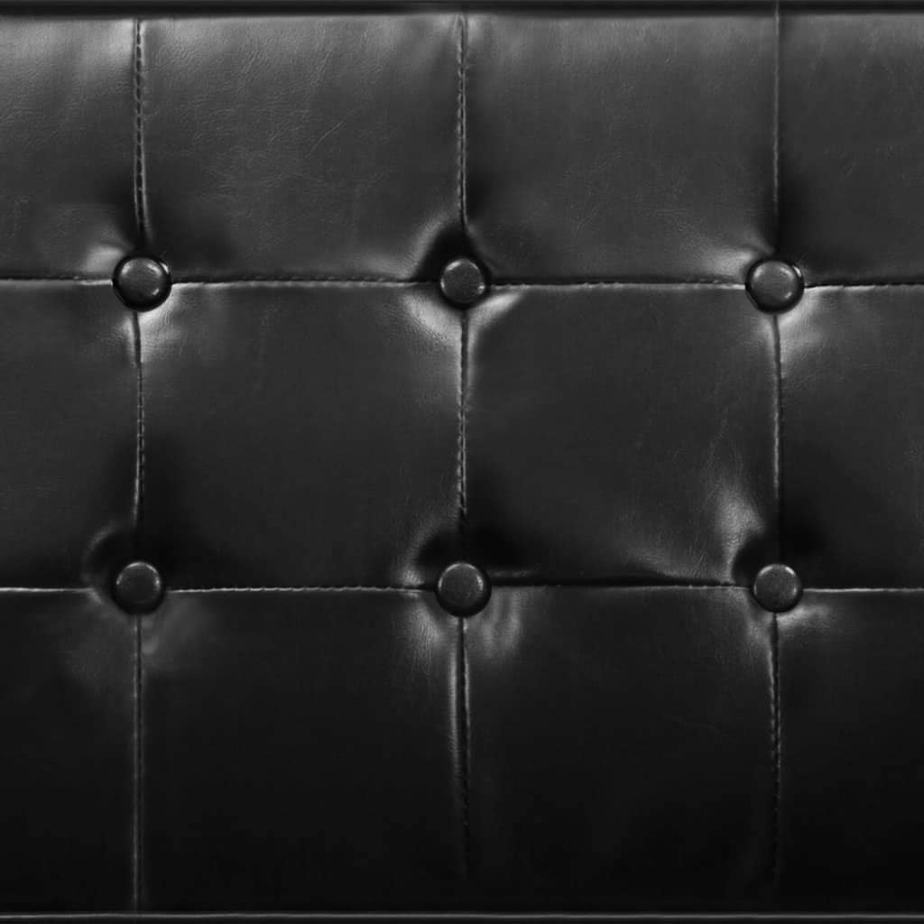 Black Faux Leather Armchair Furniture Living Room Armchair Recliner Chair Bedroom Chair - QUORE