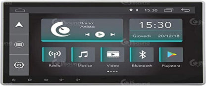 Universeel autoradio 1DIN Android GPS Bluetooth WiFi Dab USB Full HD Touchscreen Display 10.1" Easyconnect