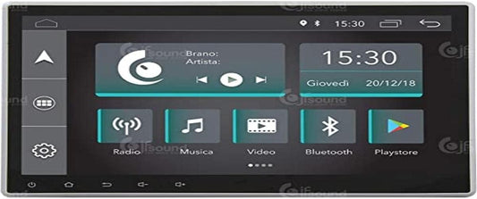Universeel autoradio 1DIN Android GPS Bluetooth WiFi Dab USB Full HD Touchscreen Display 10.1" Easyconnect