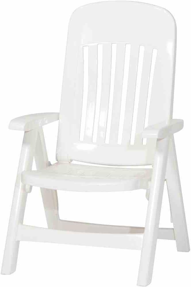 Sieger 828/W klapstoel Comtesse, volledig kunststof, wit, 66x65x108 cm