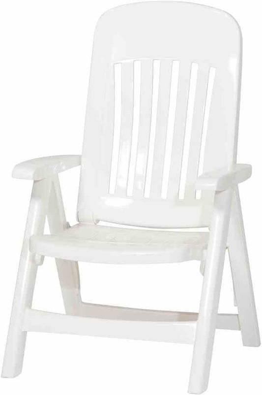 Sieger 828/W klapstoel Comtesse, volledig kunststof, wit, 66x65x108 cm