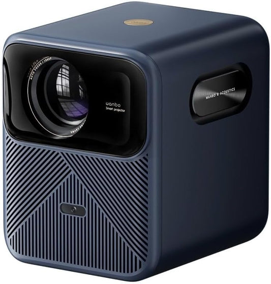 WANBO Mozart 1 Pro Projector 4K met Google TV【MEMC VRR/Netflix/1200ANSI】HDR10, 20W Hifi Speaker, Auto Focus Keystone, Native Full HD 1080P, Bluetooth 2.4G+5G Wifi, Smart Beamer for Home/Outdoor/Gaming