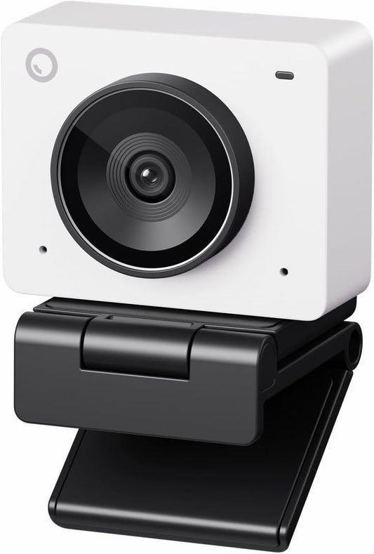OBSBOT Meet 2-4K Webcam for PC with 1/2" Sensor, AI Framing & Autofocus, Beauty Mode, Lightweight, HDR, Webcam with Microphone, 60 FPS, Web cam for Streaming, Meeting, Gaming, etc. (Cloud White)