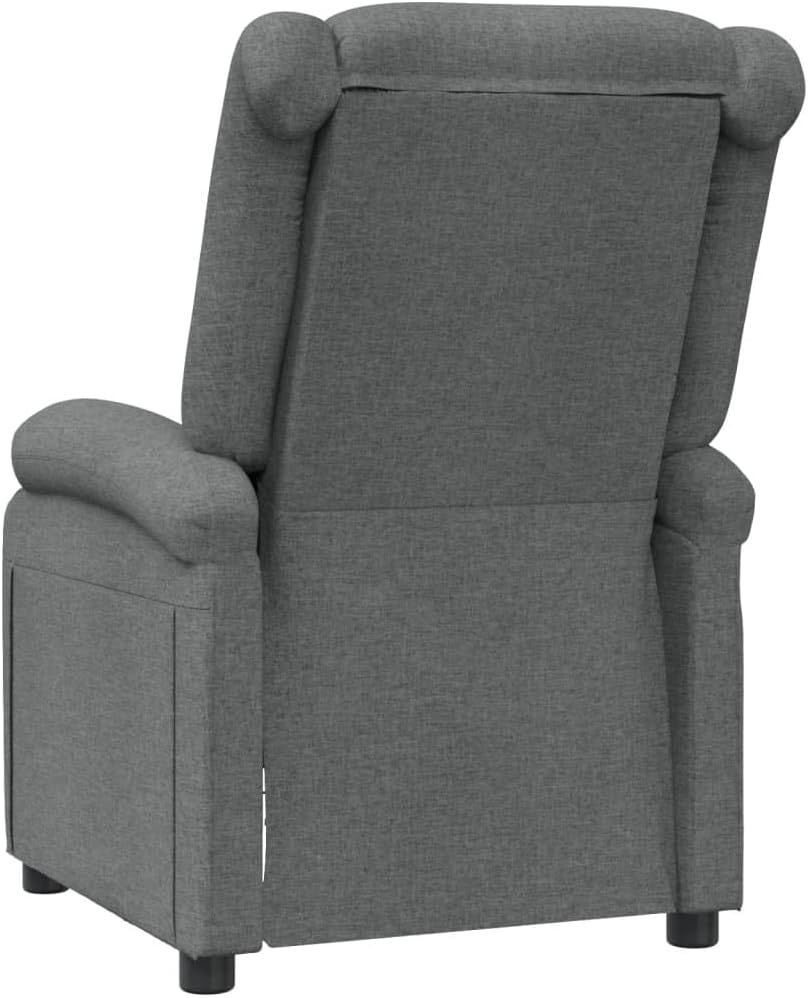 Model 340182 Dark Grey Fabric Armchair, Lounge Chair, Recliner Chair, Bedroom Chair, Model 340182 - QUORE