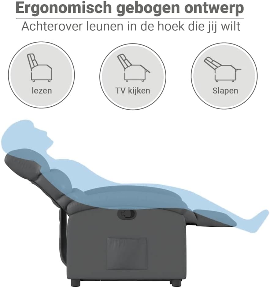 vidaXL Stand Up Chair Faux Leather Grey, Stand Up Chair, Stand Up Chair, Stand Up Chair, Stand Up Chair, Senior Chair, Stand Up Chair, Stand Up Chair, Stand Up Chair