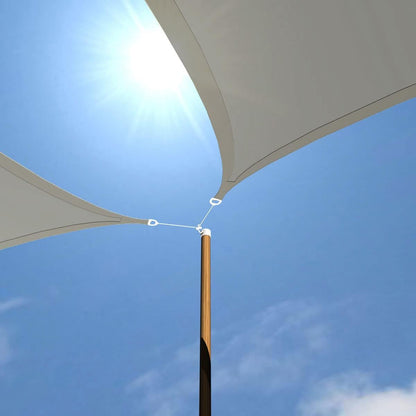 AMANKA 98% UV-Bescherming: 8x8x8 Zonneluifel Driehoekig Waterdicht - Terrasluifel Zonwering Driehoek - Tuinluifel Zonbescherming voor Trampoline Zonnezeil Pergola D Ring Driehoekig Zon Luifel Zwembad