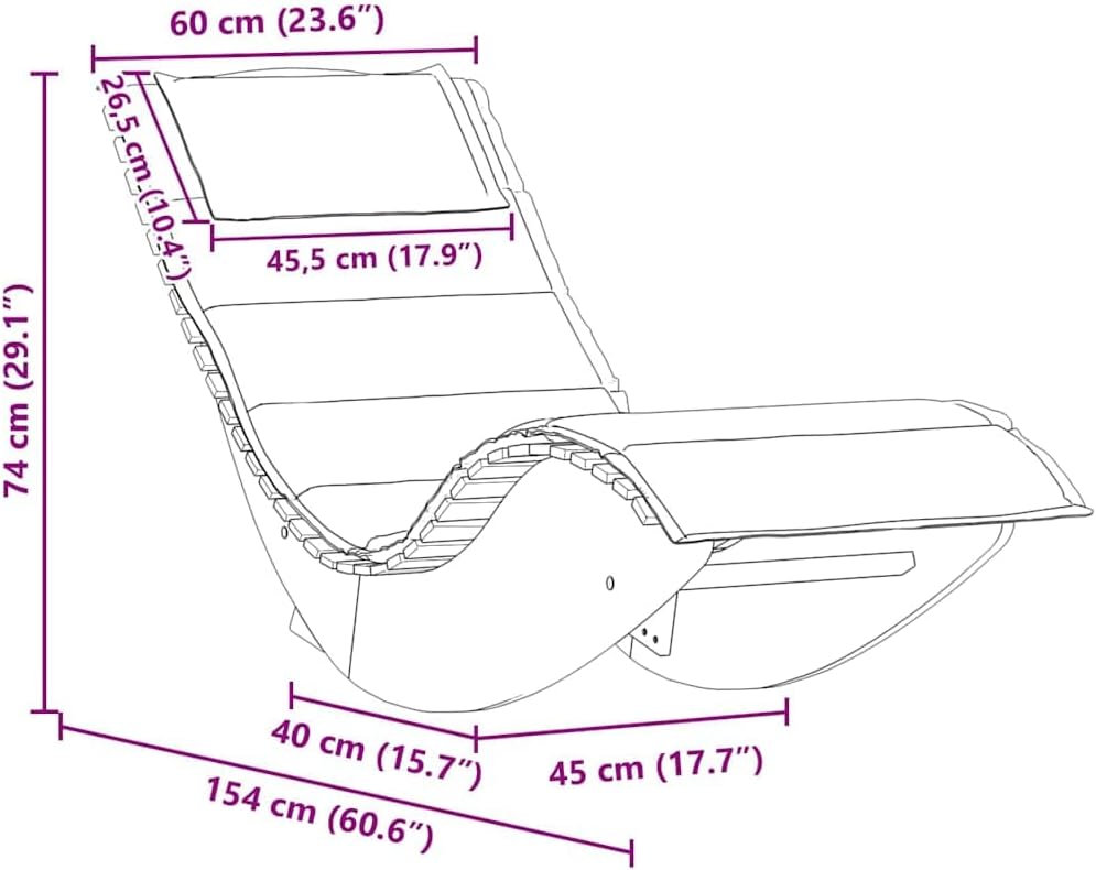 Houten Ligstoel – Tuinstoel – Ligbed – Lounge Chair – Relaxstoel – Duurzaam Acaciahout – Verstelbare Rugleuning Met Waterafstotend Kussen