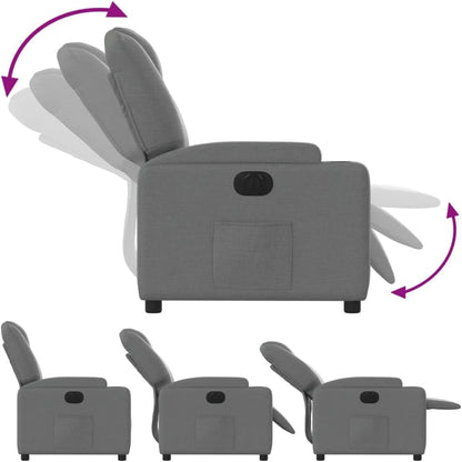 Armchair, Reclining Chair, Sleeping Chair, Electric Chair with Adjustable Backrest, Dark Grey Fabric