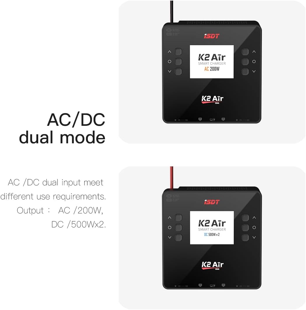 Lipo Lader – RC Batterijlader – Slimme Acculader – Dual Channel Oplader – Bluetooth Afstandsbediening – 200W AC / 500W DC – 2 Batterijen Gelijktijdig Laden