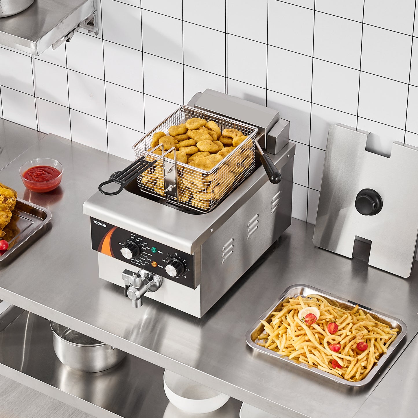 Friteuse – Frituurpan – Elektrische Friteuse – Koude Zone Friteuse – Deep Fryer – 8,5 Liter – Roestvrij Staal – 2200 Watt