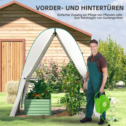 Boogkas – Tuinkas – Kweekkas – Kas – Groentekas – Wit – 1,8 x 1,8 x 2 Meter – Ventilatieraampjes en Zandzakken voor Extra Stabiliteit