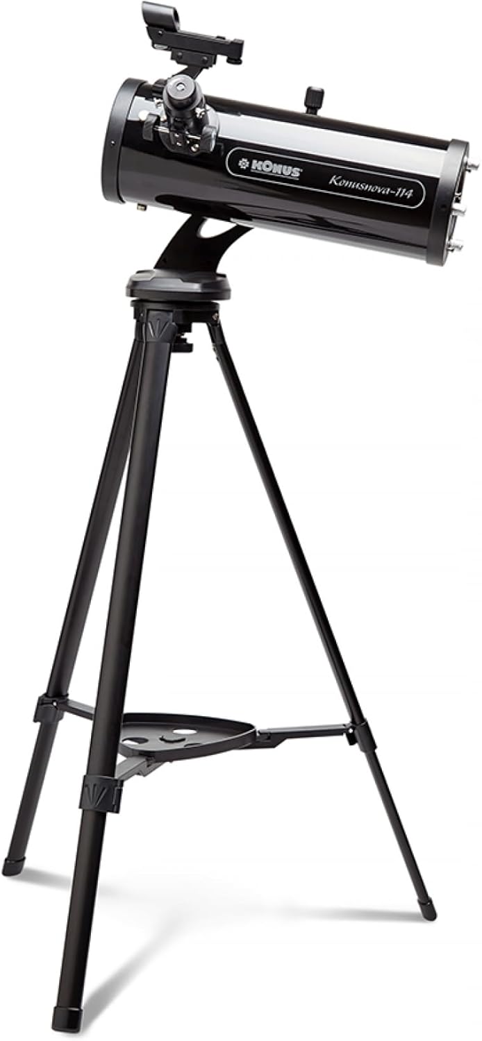 KONUS | KONUSNOVA-114 Newton astronomische refractortelescoop met 70 mm diameter, brandpuntsafstand 900 mm en statief.