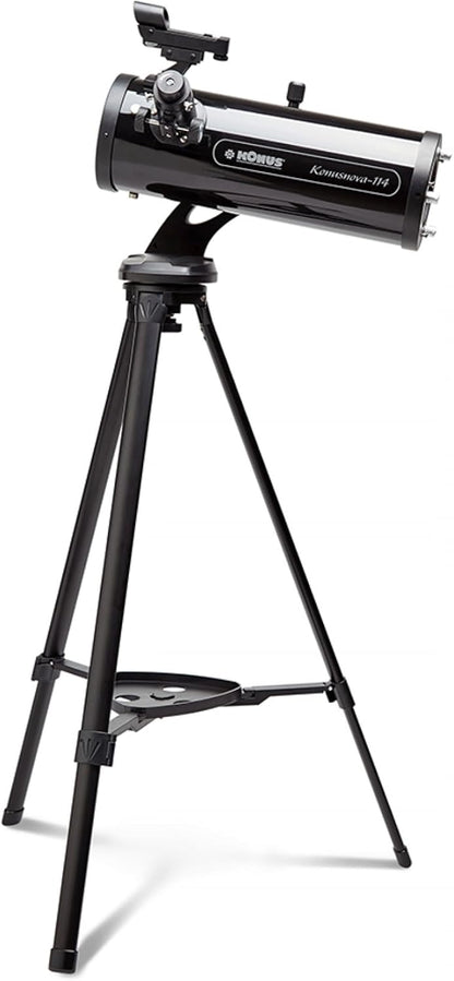 KONUS | KONUSNOVA-114 Newton astronomische refractortelescoop met 70 mm diameter, brandpuntsafstand 900 mm en statief.