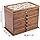 OUKANING 6 Layers Jewelry Box Wooden Vintage Jewelry Box with Drawers, High Quality Hinges and Refined Handles, Freestanding Jewelry Box, Gift (Brown) - QUORE