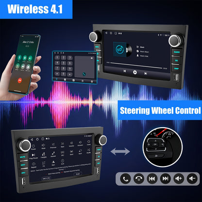 Android 14 Autoradio – Auto Stereo – Multimedia Speler – Navigatie Systeem – Touchscreen Radio – 7 Inch IPS Scherm – 4GB RAM + 64GB Opslag – Bluetooth Android Auto CarPlay