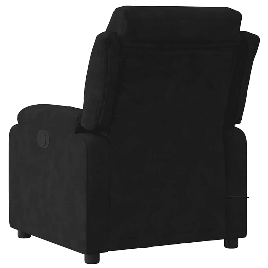 Elektrische Relaxfauteuil – Relaxstoel – Ligstoel – Zithoekstoel – Powerstoel – Zwart – Fluwelen Bekleding – Elektrisch Verstelbaar tot 135 Graden