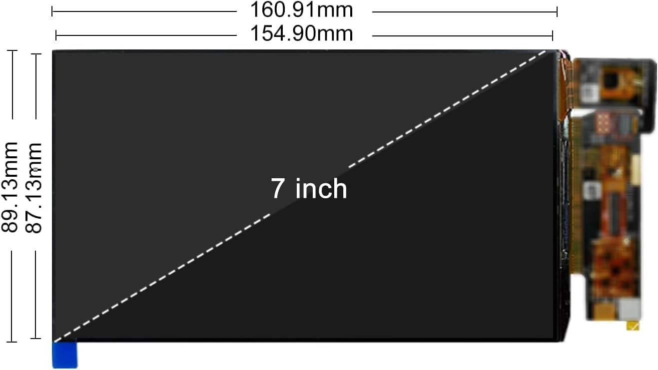 Amoled-display, 7 inch FHD 90 Hz, hoge vernieuwingsfrequentie, 850 nits, hoge helderheid, IPS-touchpaneel voor Raspberry Pi 5/4 laptopcamera, switch, PS4/5, gaming-display, doe-het-zelfscherm