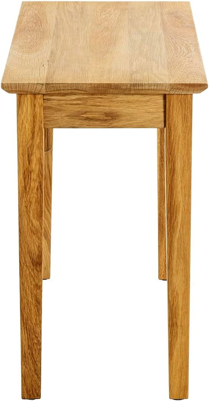 HAKU Bijzettafel eiken, Massief hout - Maat: B 56 cm x H 52 cm x D 30 cm, Stijl: Traditioneel