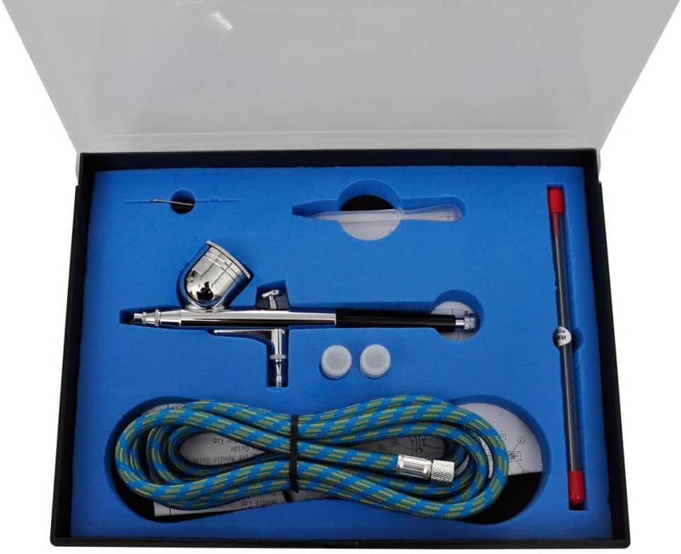 Airbrushset – Airbrush Compressor – Spuitpistool – Spuitpistolen Set – Airbrush Pistool – Mini Piston Compressor – 3 Liter Luchtreservoir – Geluidsarm 47 dB