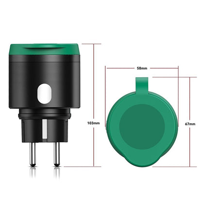 Offgridtec Smart WiFi buitenstopcontact, app-gestuurd via Smart Life/Tuya, real-time energiebewaking, timer en scènes, compatibel met Alexa/Google Home, 16A/3680W maximale belasting, 1 stuk
